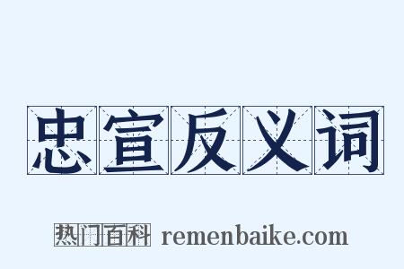 忠宣反义词是什么意思的图片